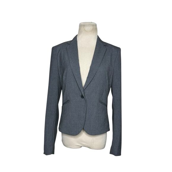 H&M gray single button long sleeves blazer size 8 - Picture 6 of 10